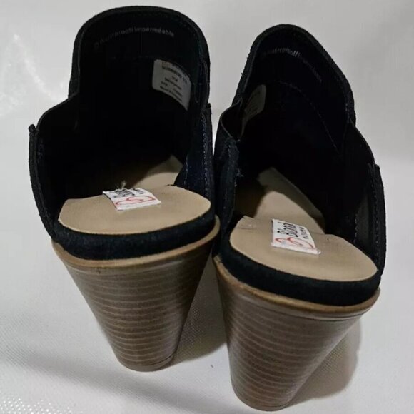 Blondo Norma Mule (Women) Slip On Waterproof Navy Blue Suede Bootie 11M - Picture 5 of 10